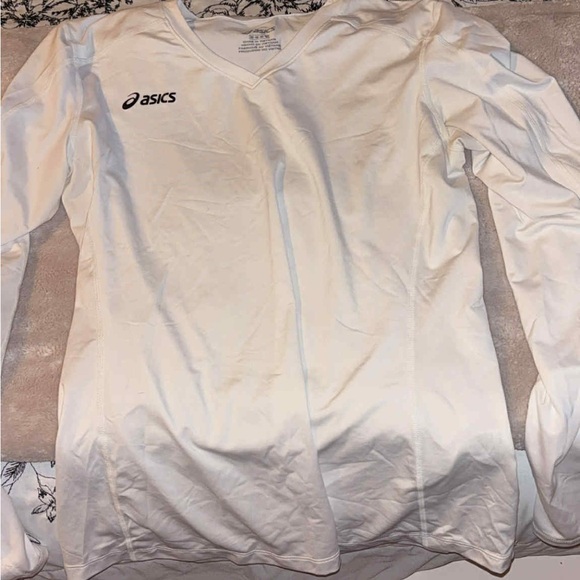Asics Men's Long Sleeve White Tee - Picture 1 of 1